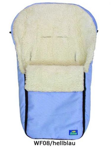 Winterfu�sack mit Schurwolle hellblau