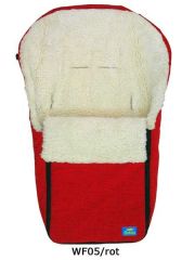 Winterfu�sack mit Schurwolle rot