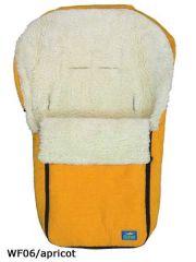 Winterfu�sack mit Schurwolle apricot