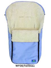 Winterfu�sack mit Schurwolle hellblau