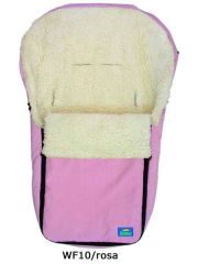 Winterfu�sack mit Schurwolle rosa