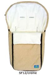 Winterfu�sack mit Schurwolle creme