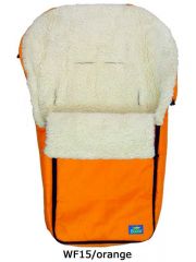 Winterfu�sack mit Schurwolle orange