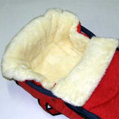Winterfu�sack mit Schurwolle orange