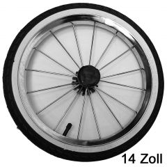 Bebetto-Kinderwagen Kinderwagen Rad 14 Zoll, 44-288 mit weien Rand, Metallspeichen und kugelgelagert
