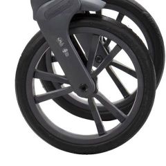 Bebetto Kinderwagen Rad V3, Farbe grau/grau, Reifengröße DIN 48 x 188, luftbereift und kugelgelagert, ohne Gabel